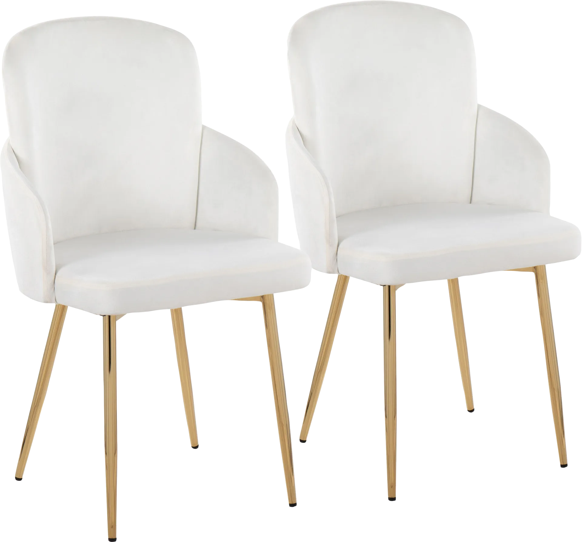 Maglista I Cream Velvet Dining Chair Set of 2 - Image 1