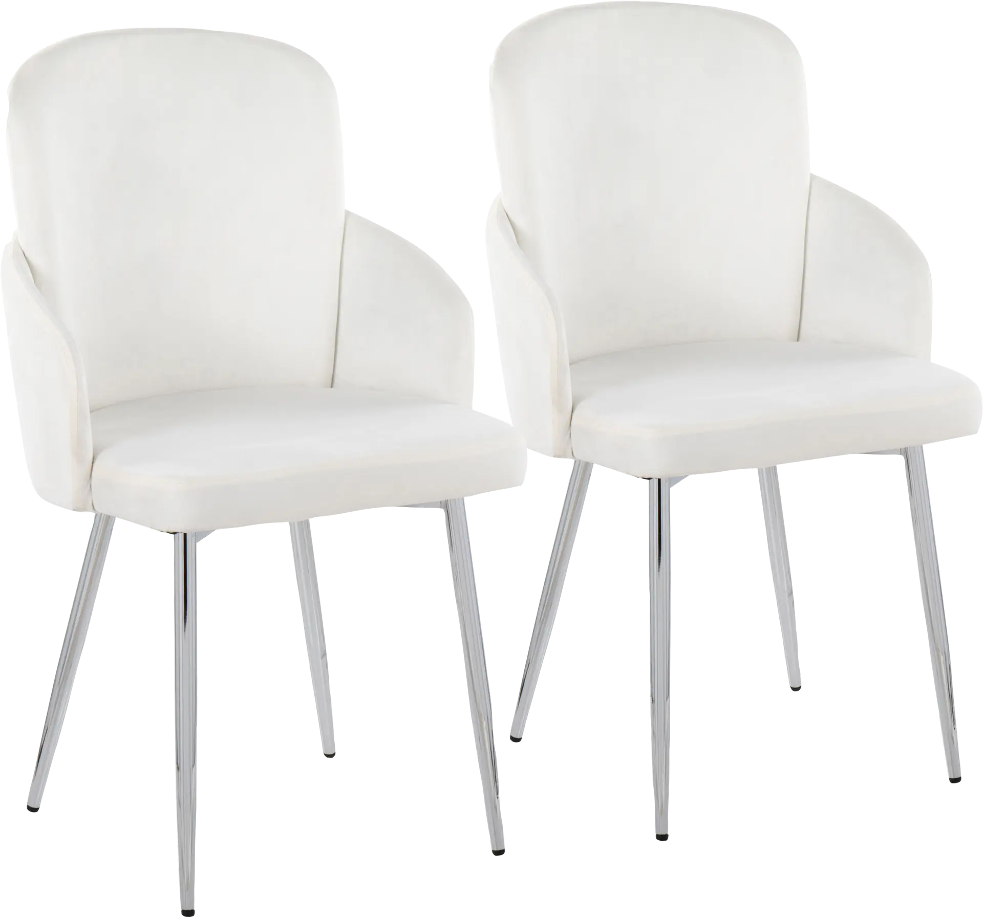 Maglista III Cream Velvet Dining Chair Set of 2