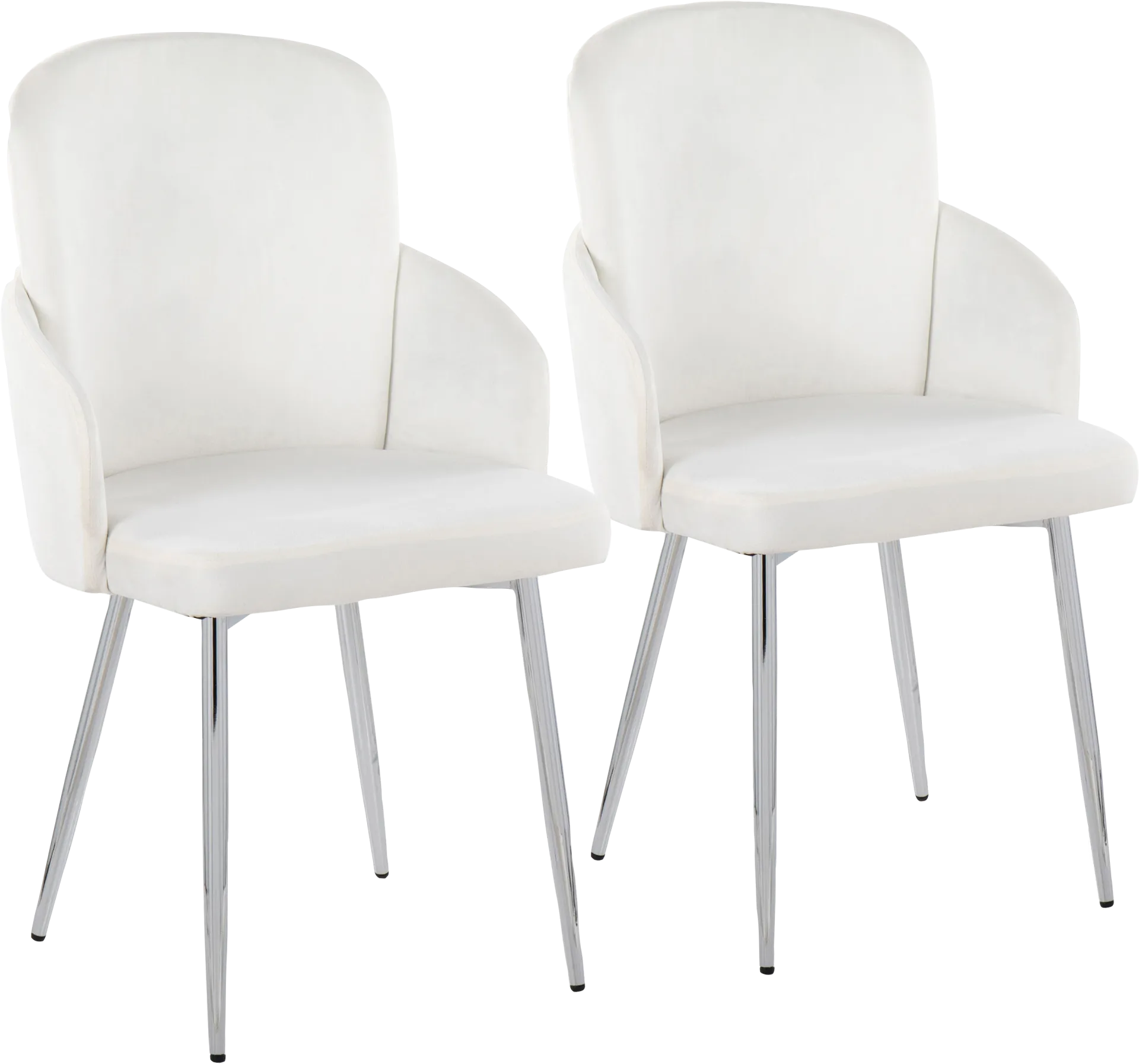 Maglista III Cream Velvet Dining Chair Set of 2 - Image 1