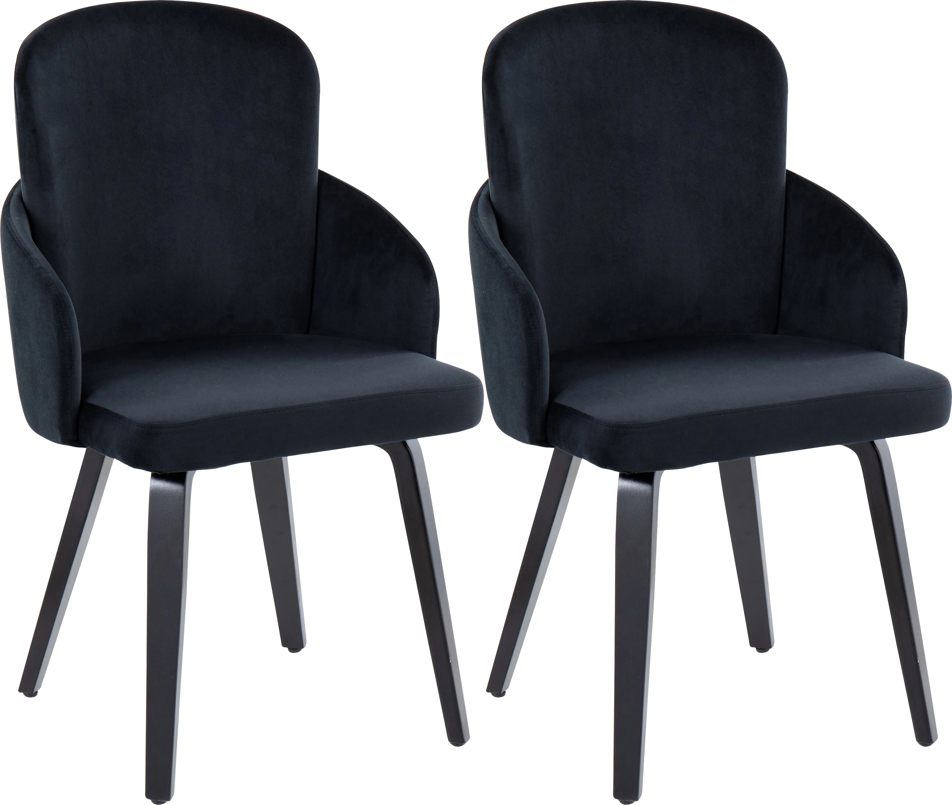 Maglista IV Black Velvet Dining Chair Set of 2
