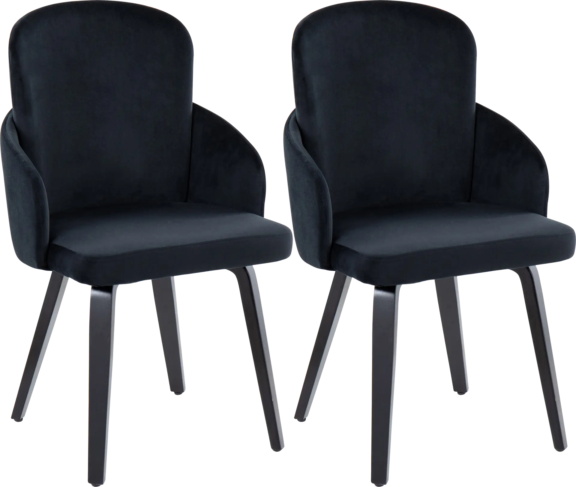 Maglista IV Black Velvet Dining Chair Set of 2
