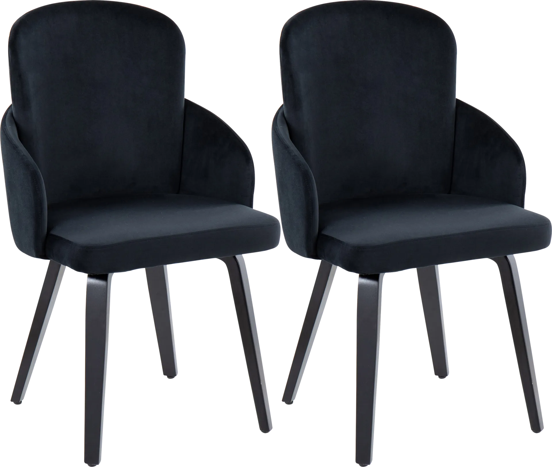 Maglista IV Black Velvet Dining Chair Set of 2 - Image 1