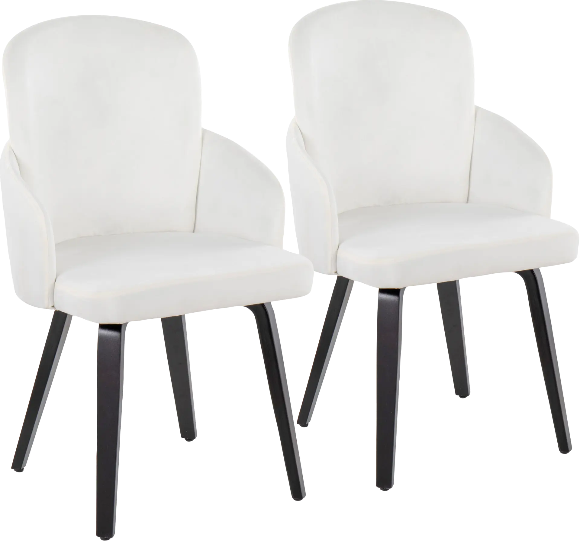 Maglista IV Cream Velvet Dining Chair Set of 2