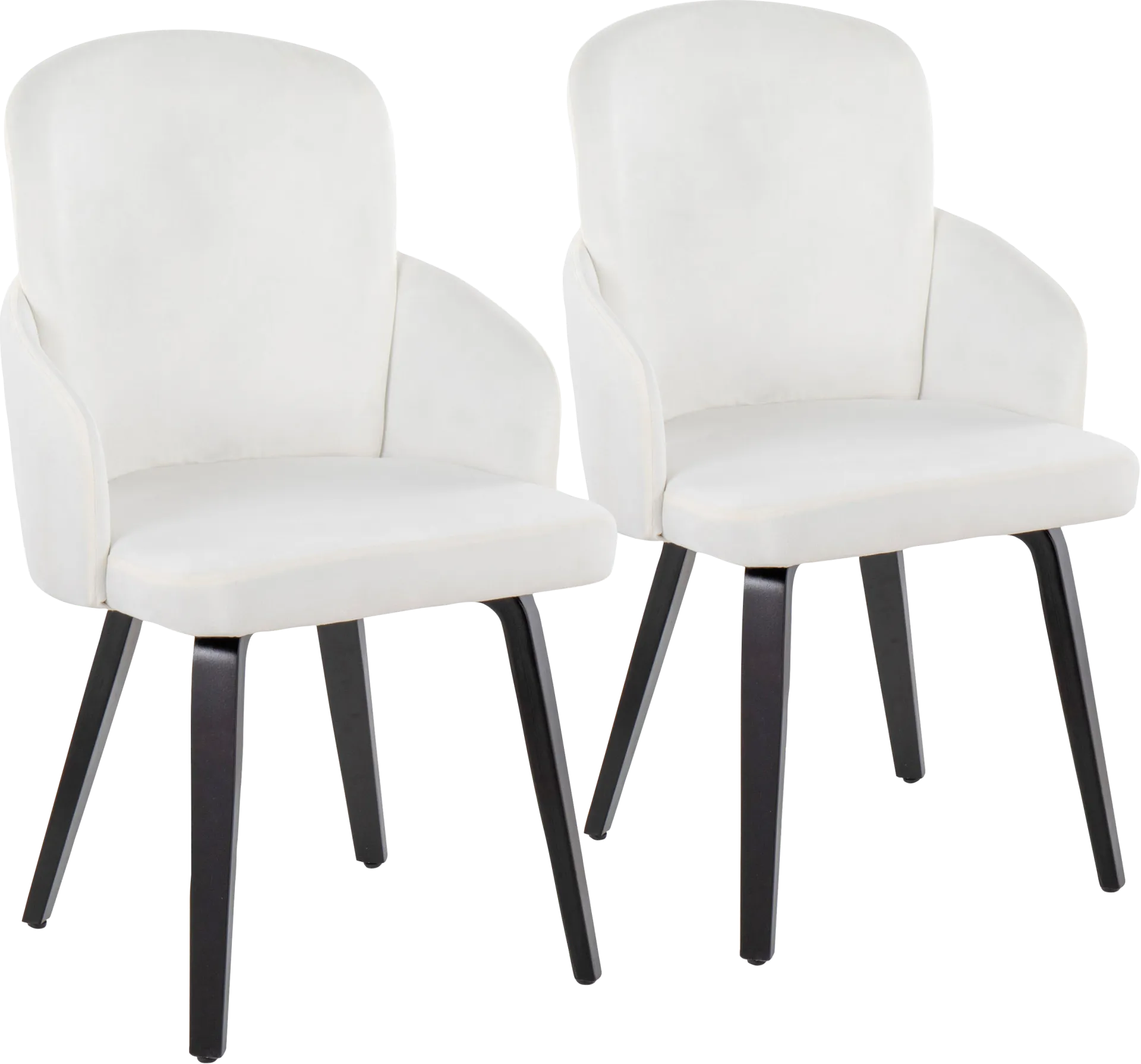 Maglista IV Cream Velvet Dining Chair Set of 2 - Image 1