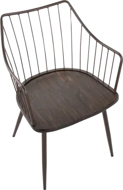 Pomarico Brown Arm Chair