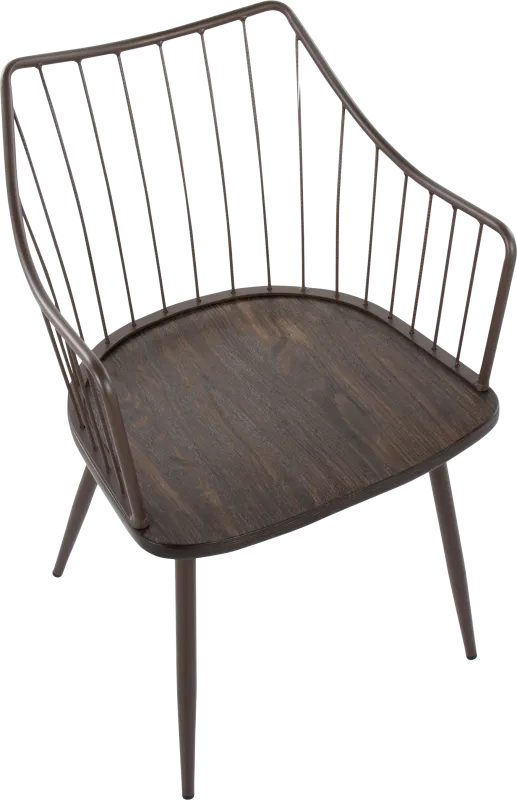 Pomarico Brown Arm Chair