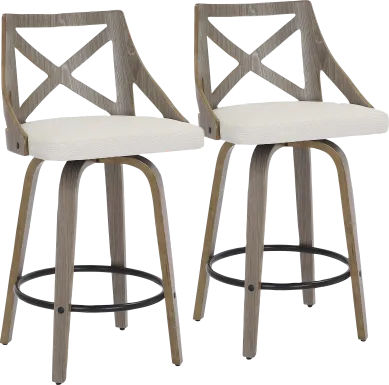 Hasbrouck I Cream Counter Stool Set of 2