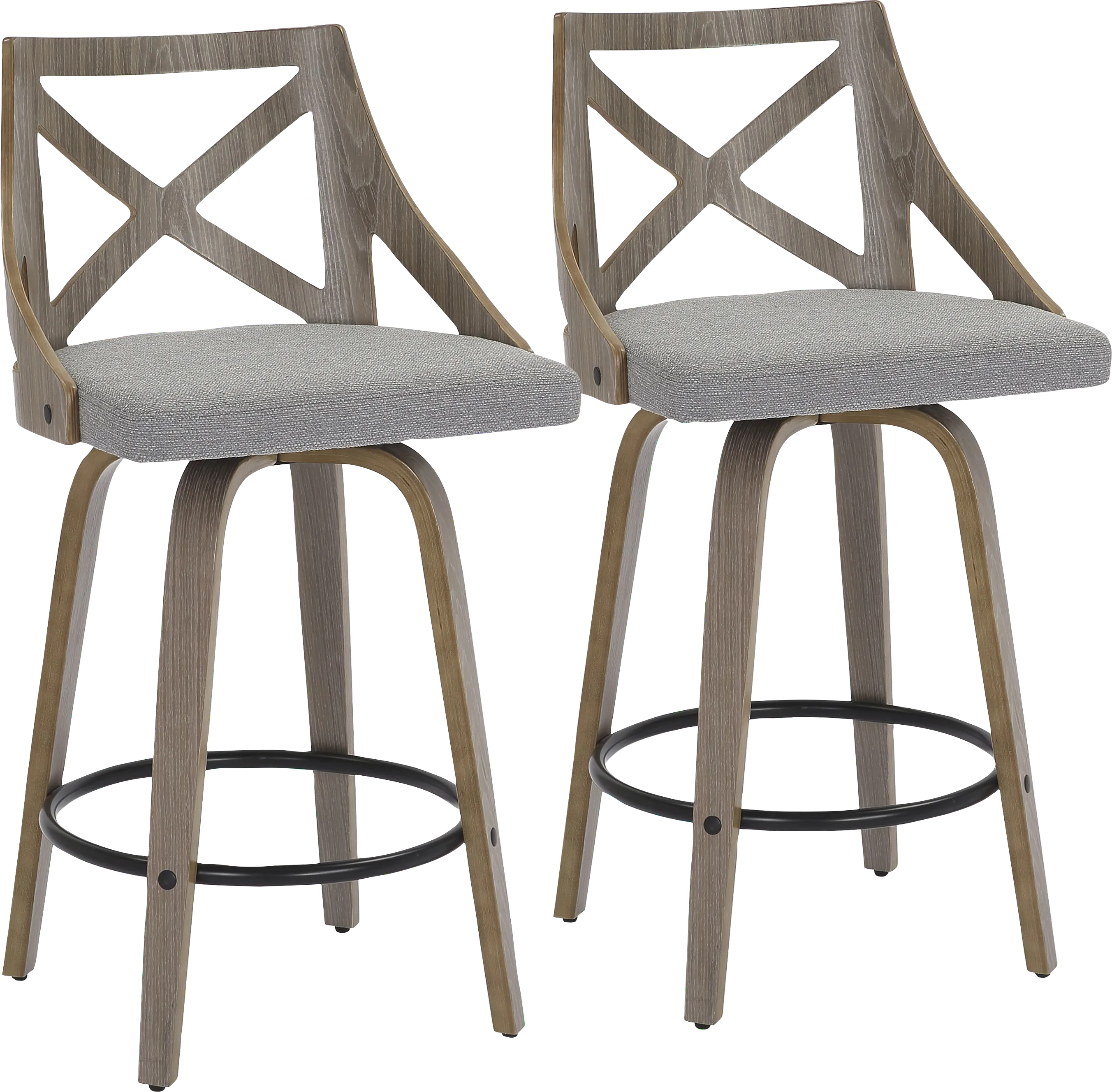 Hasbrouck I Gray Counter Stool Set of 2 - Thumbnail - Image 1