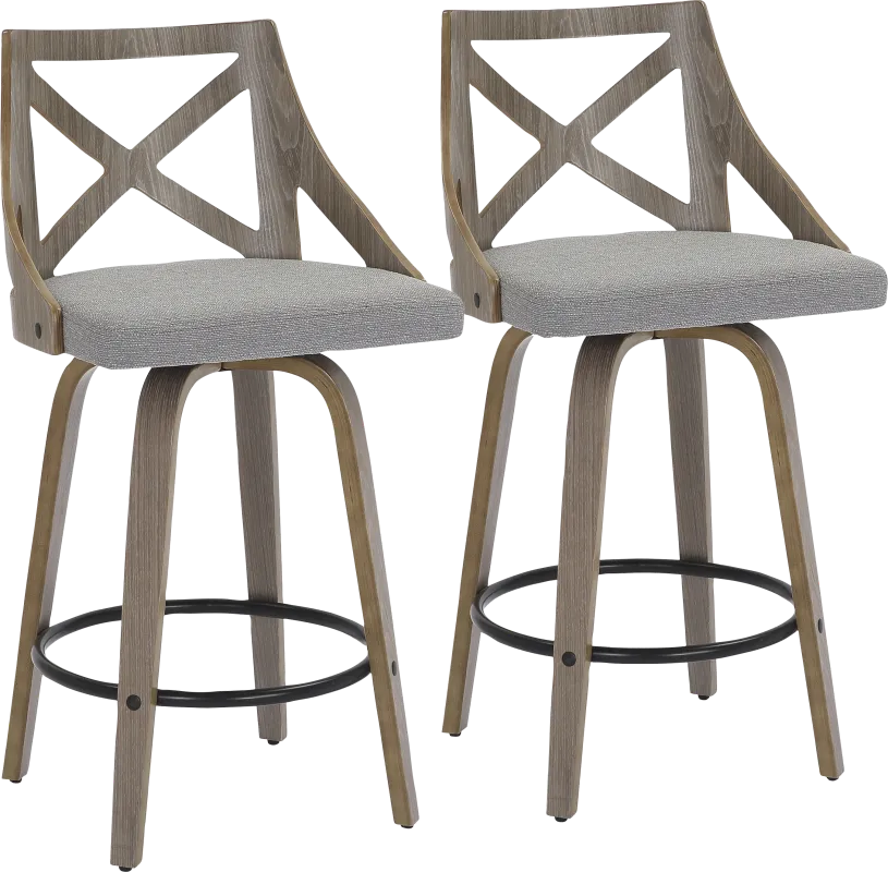 Hasbrouck I Gray Counter Stool Set of 2
