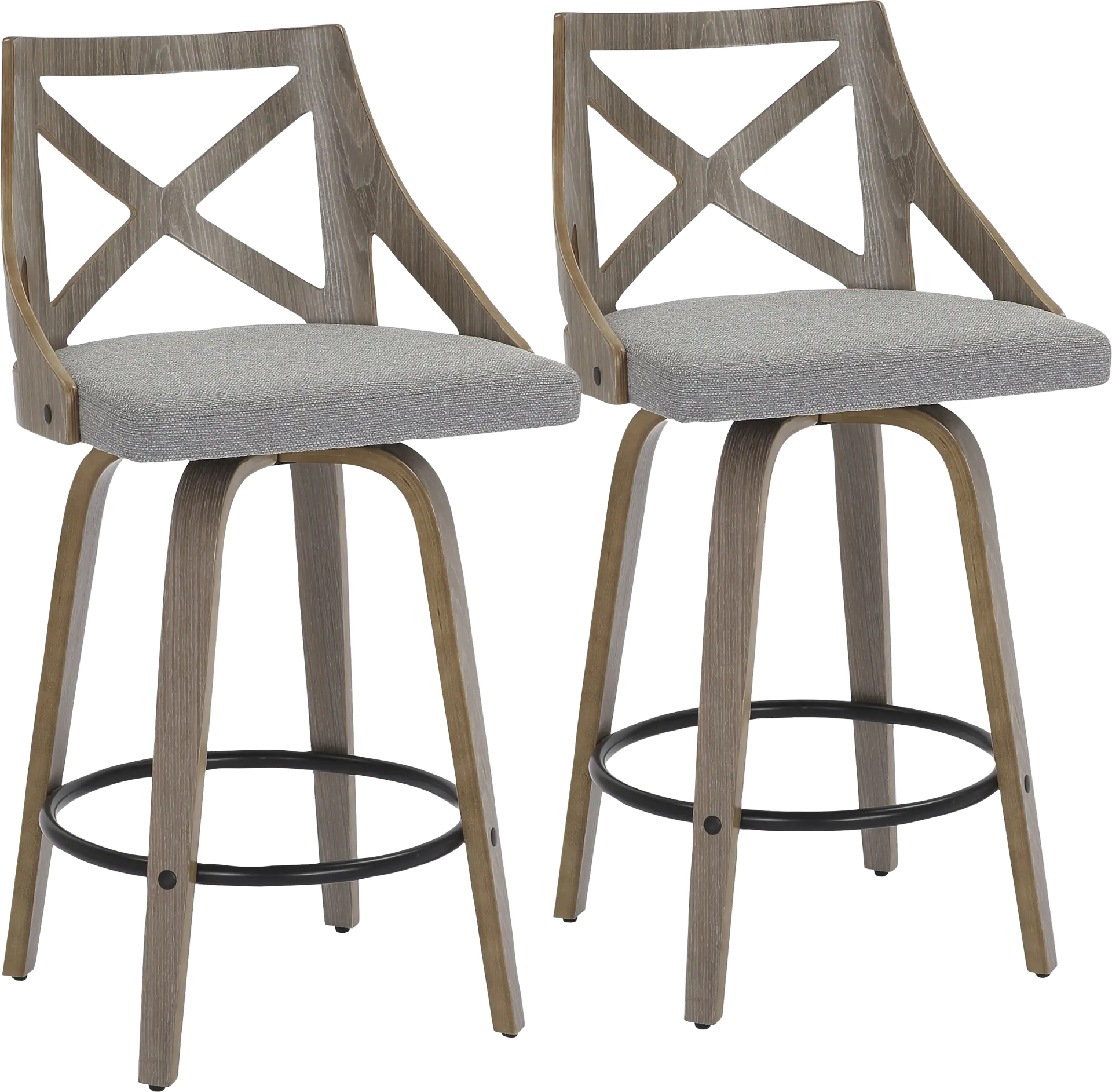 Hasbrouck I Gray Counter Stool Set of 2