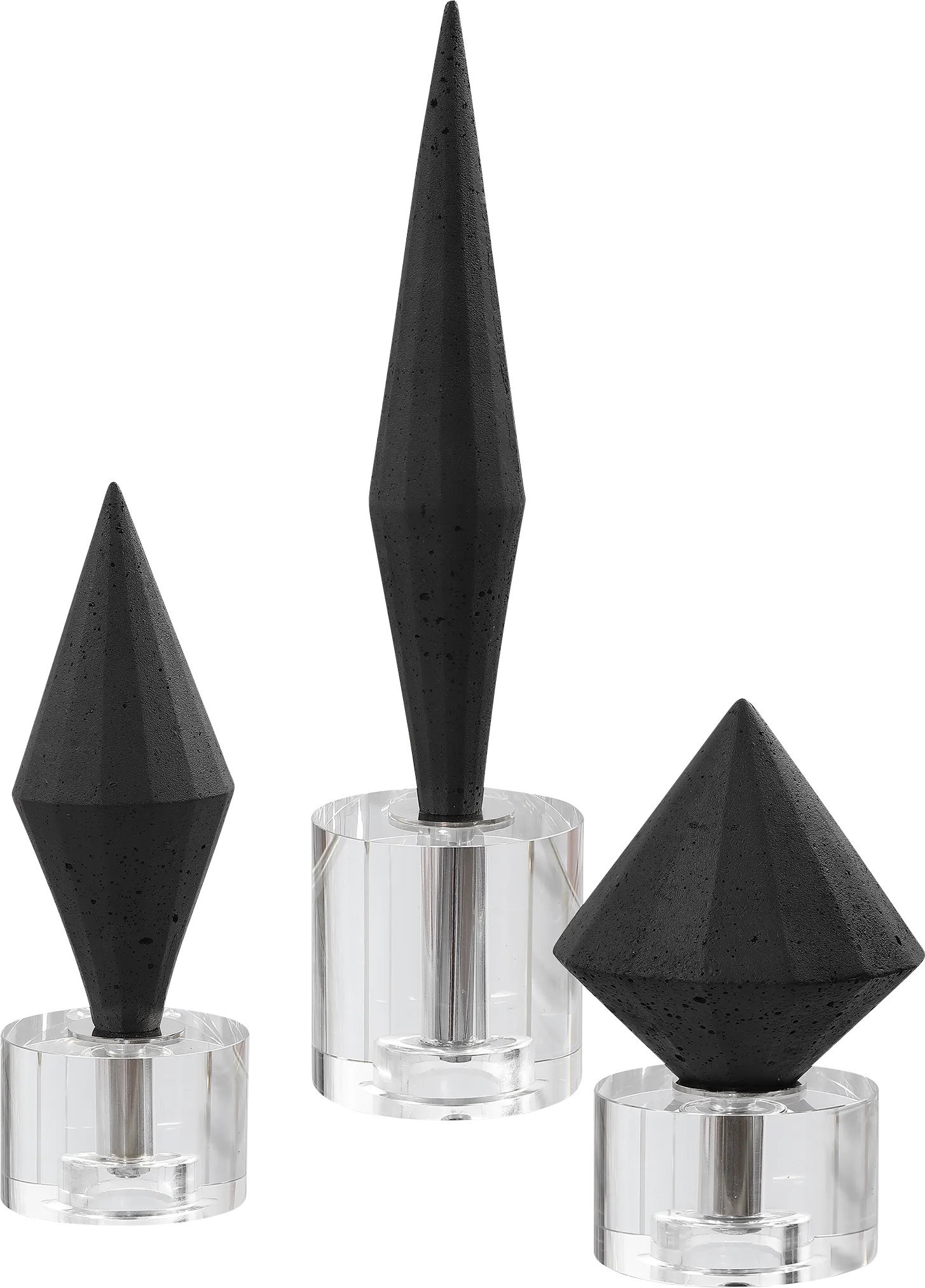 Vallaris Black Sculpture, Set of 3 - Image 1