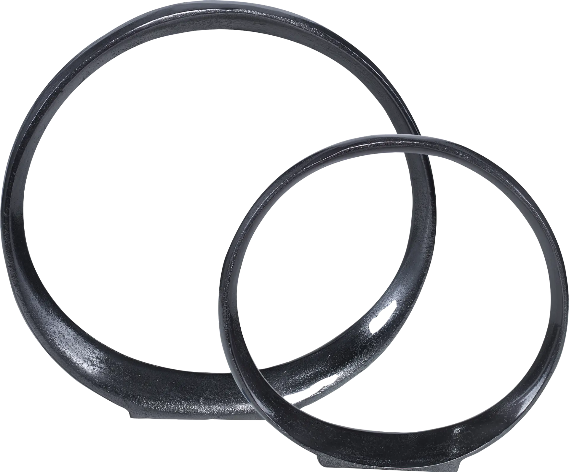 Venella Black Sculpture, Set of 2