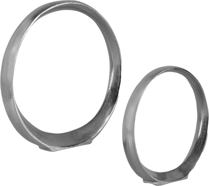 Sherringham Silver Sculpture, Set of 2