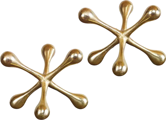 Lewlyn Brass Sculpture, Set of 2