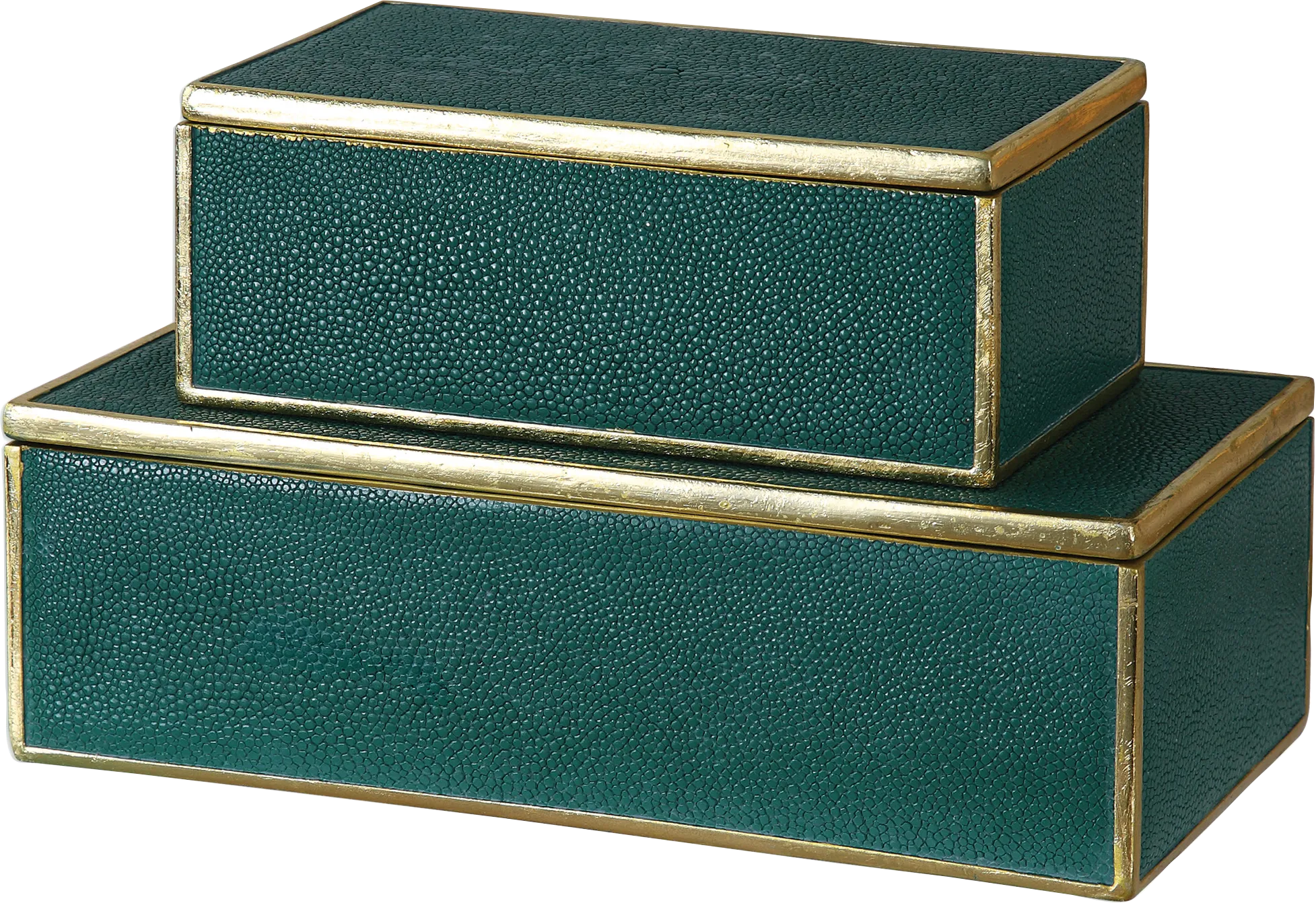 Neshota Green Decorative Box, Set of 2 - Thumbnail - Image 1