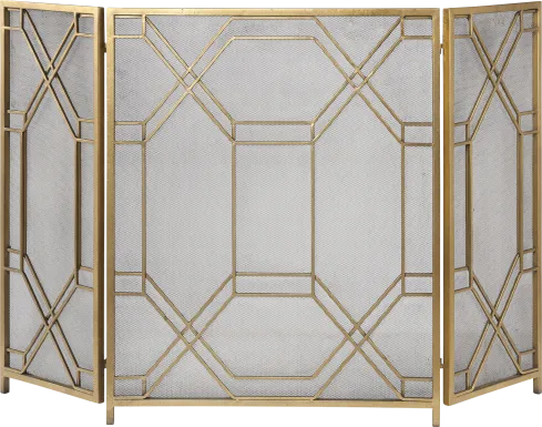 Nitson Gold Fireplace Screen