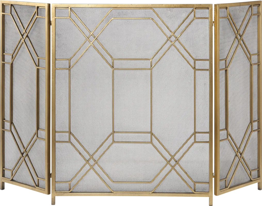 Nitson Gold Fireplace Screen