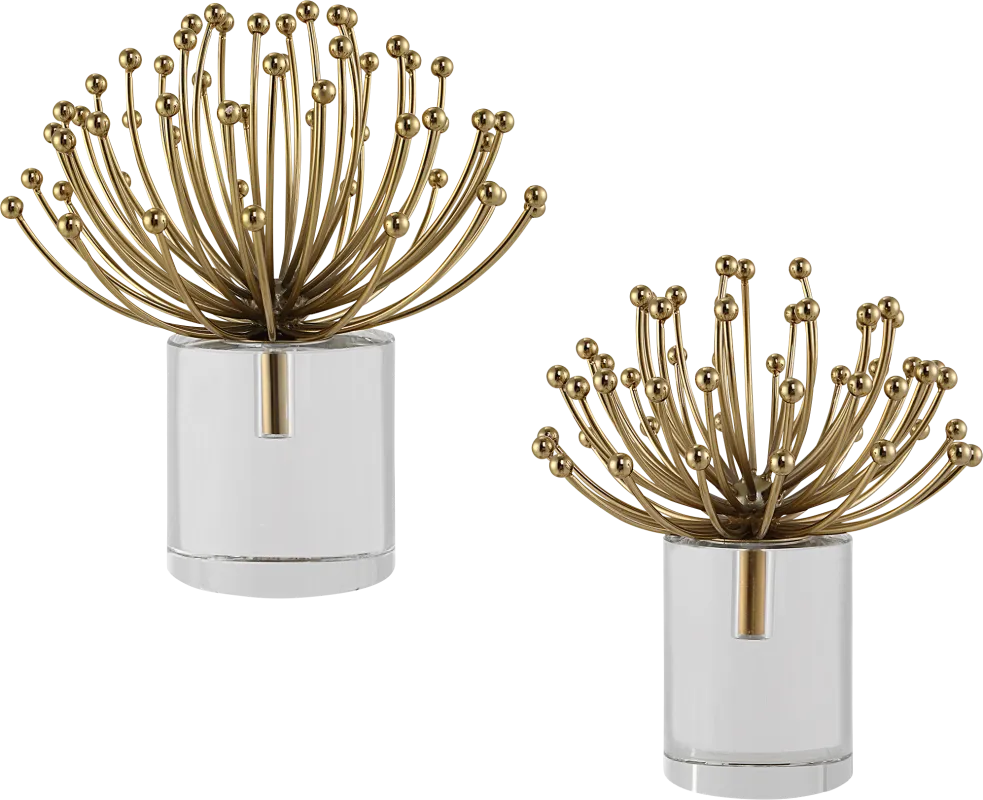 Pembrocke Gold Sculpture, Set of 2