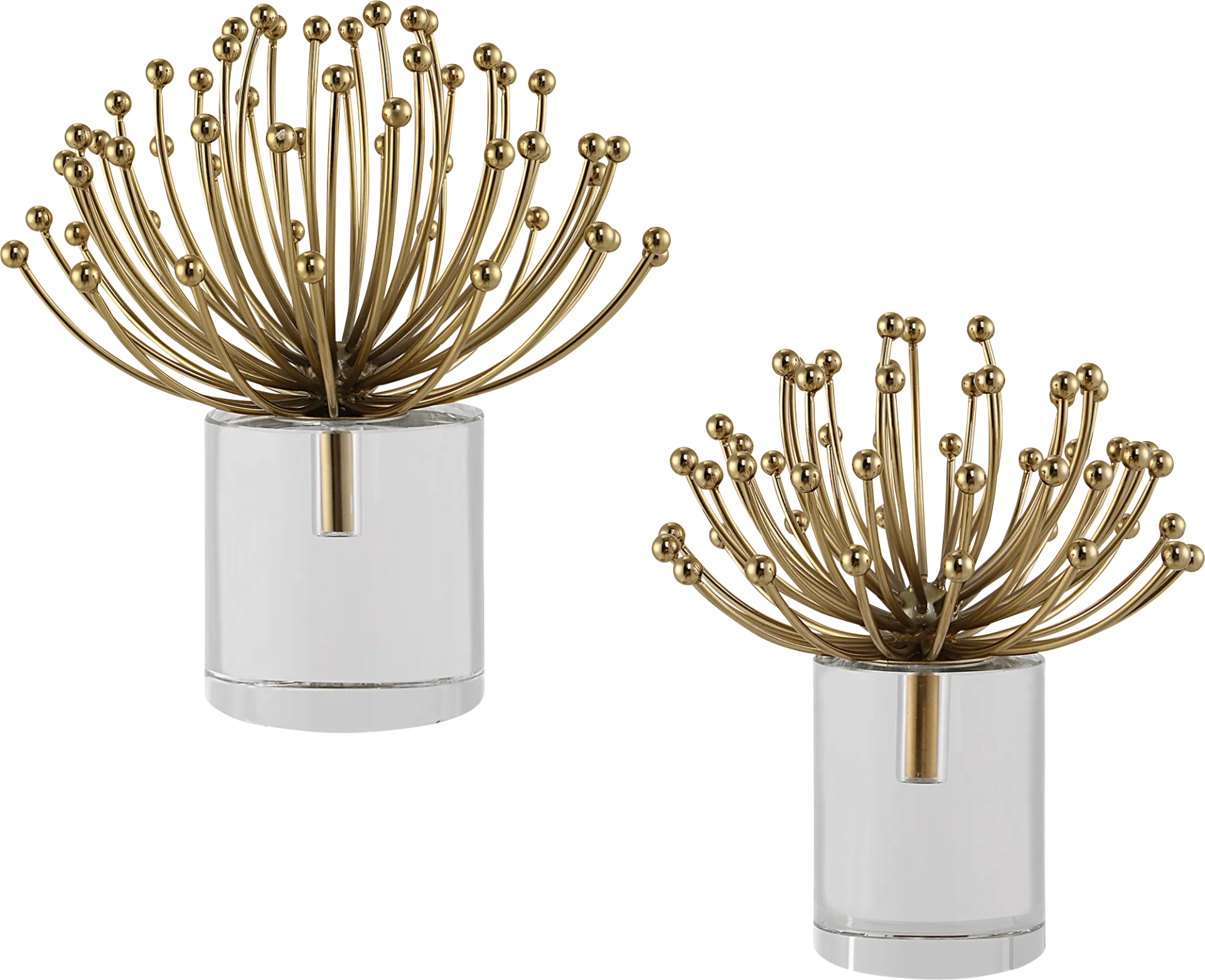 Pembrocke Gold Sculpture, Set of 2 - Image 1