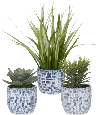 Fathbrook Green Faux Plant, Set of 3