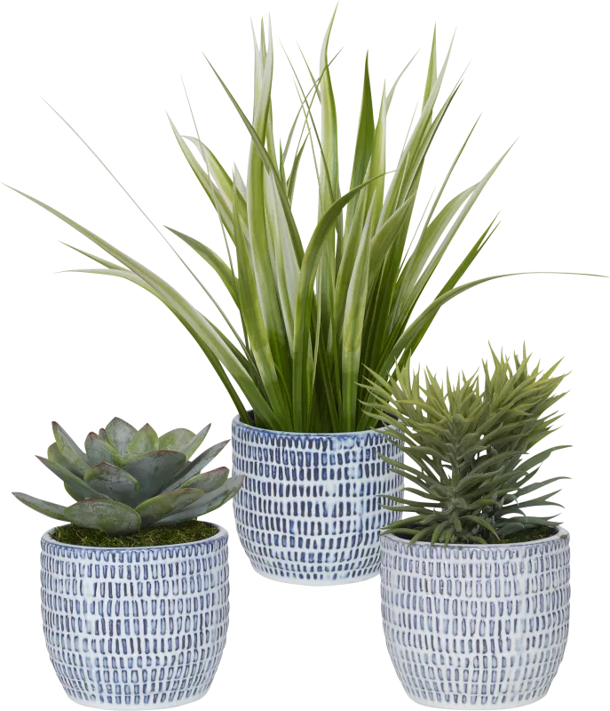 Fathbrook Green Faux Plant, Set of 3