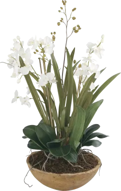 Islewood White Faux Orchid