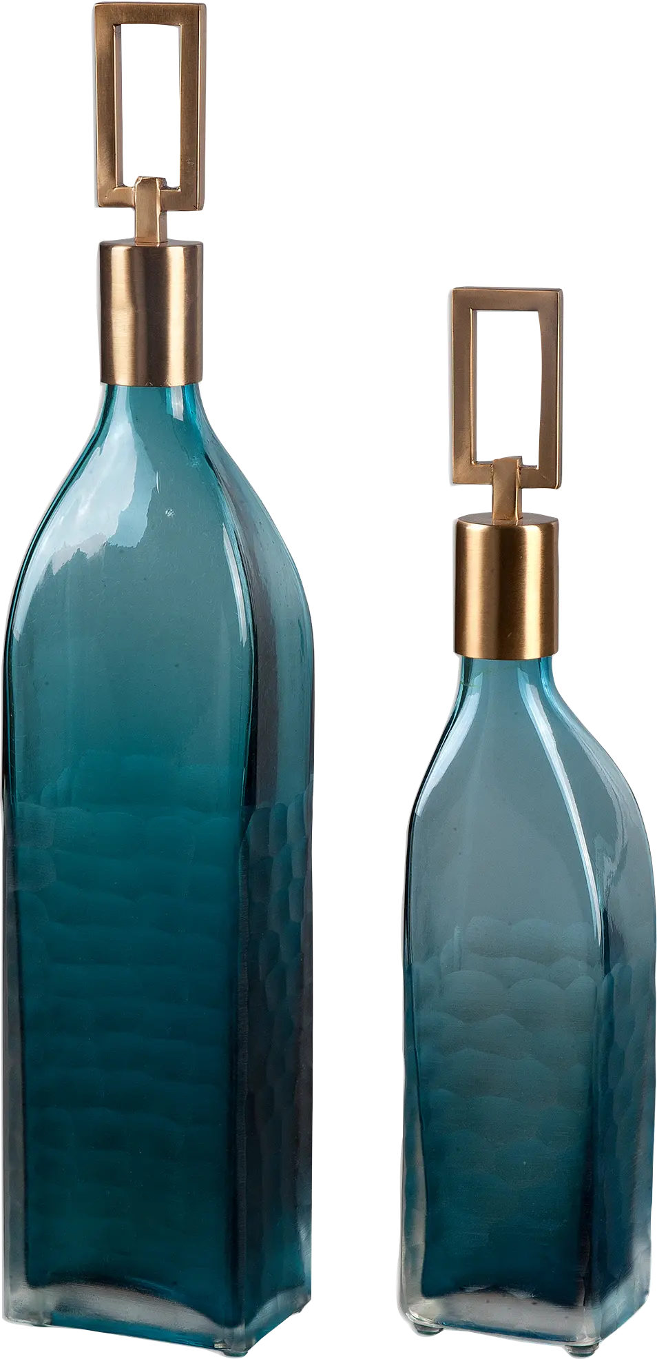 Lausann Green Bottle, Set of 2