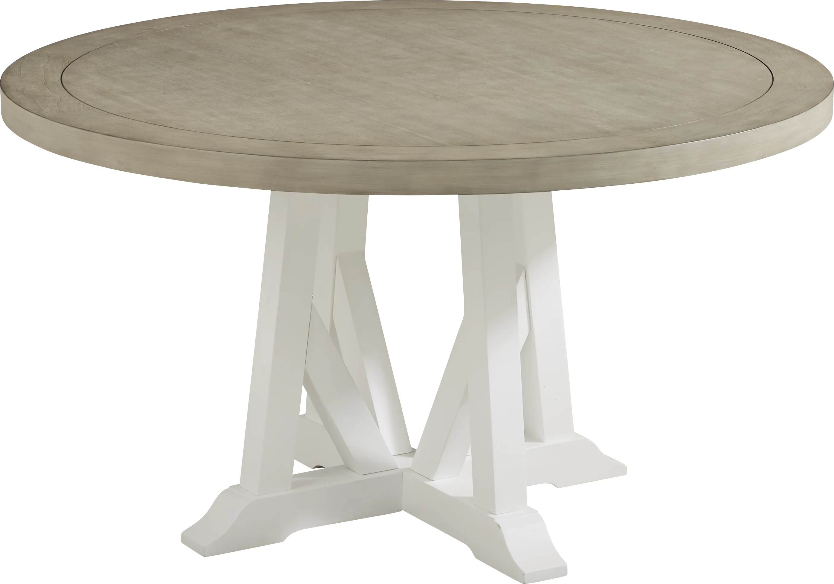 Hilton Head White 5 Pc Round Dining Room with Graphite Chairs - Thumbnail - Image 2