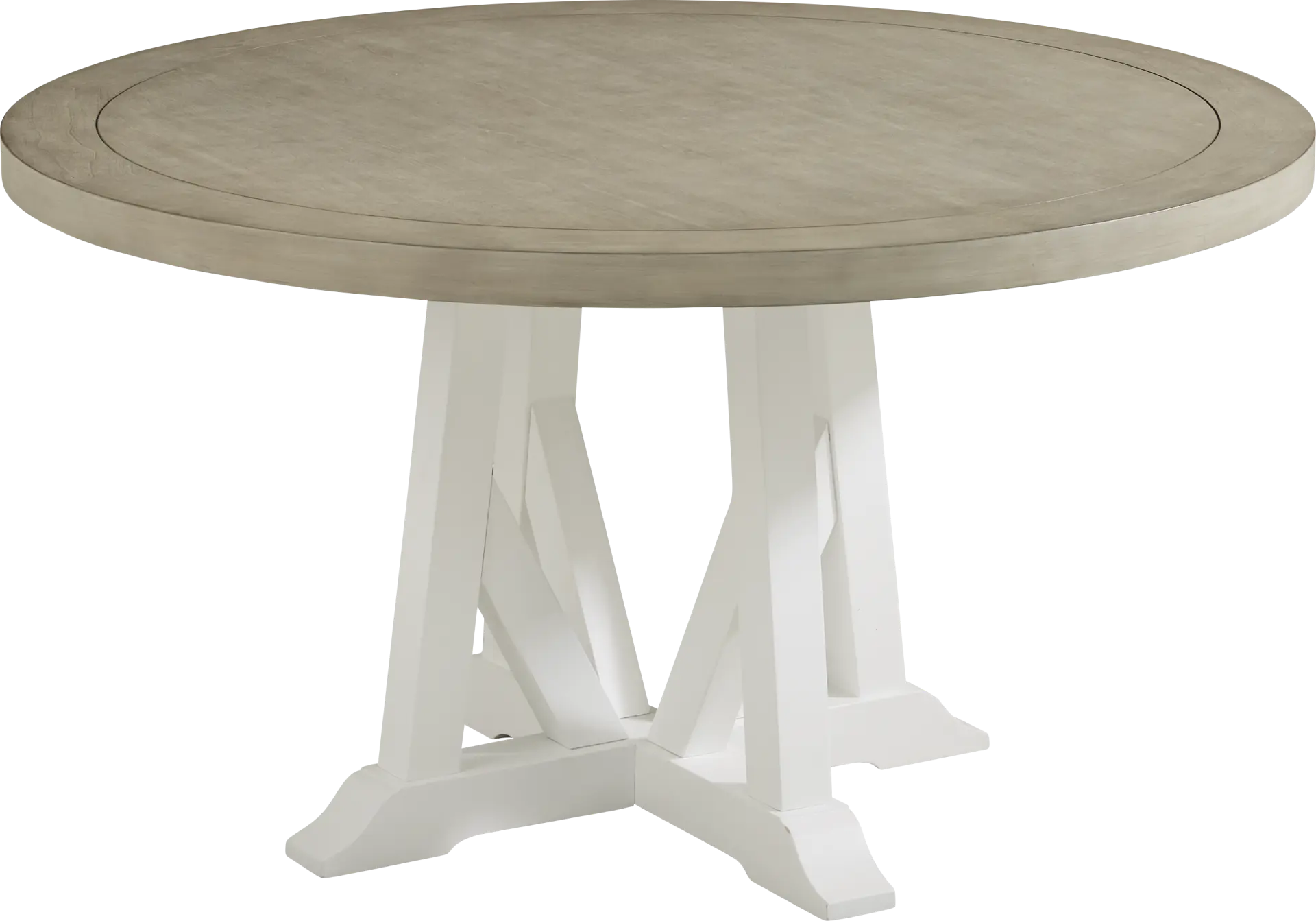 Hilton Head Round Dining Table with White Base