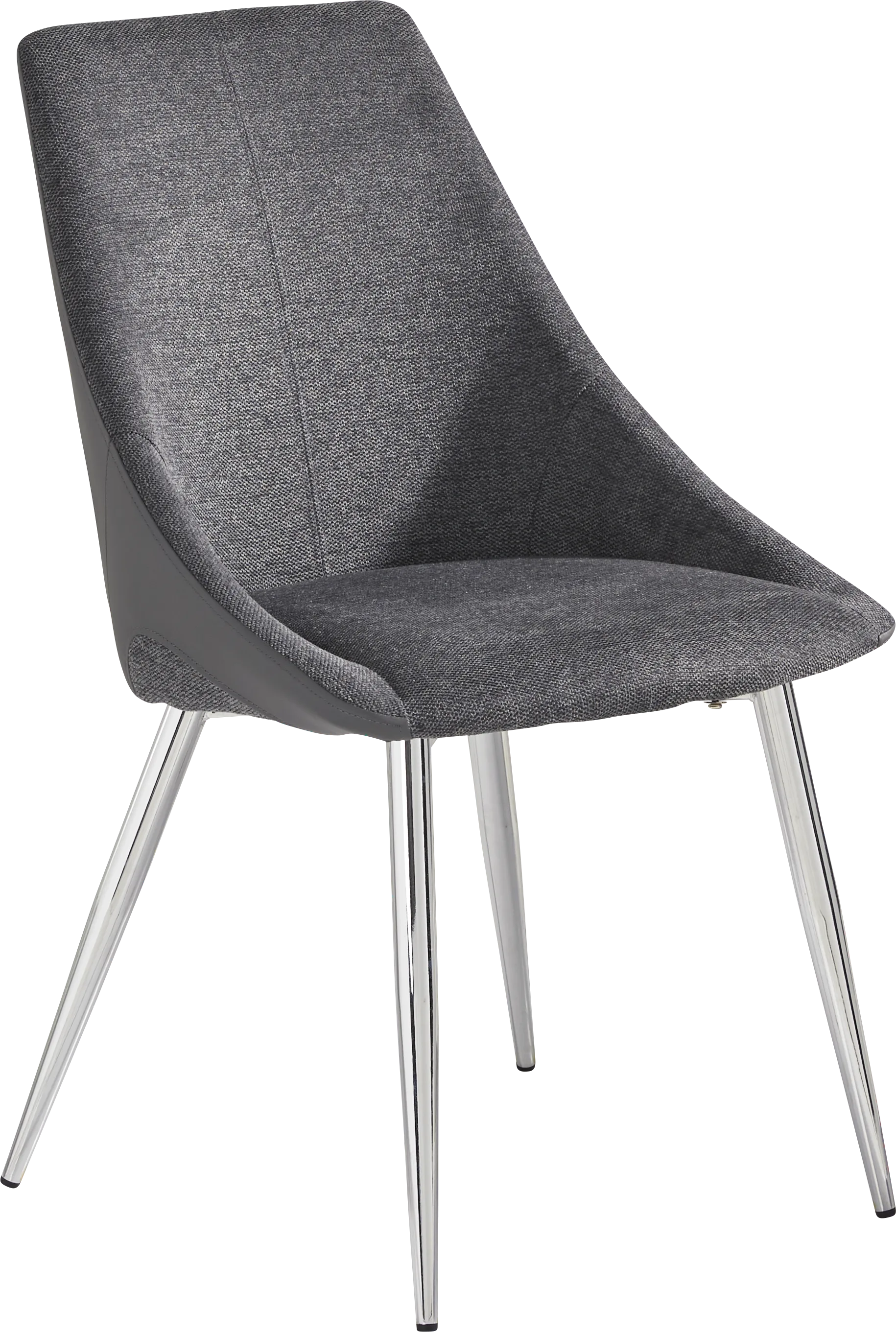Pressley White 5 Pc Dining Room with Charcoal Chairs - Image 4