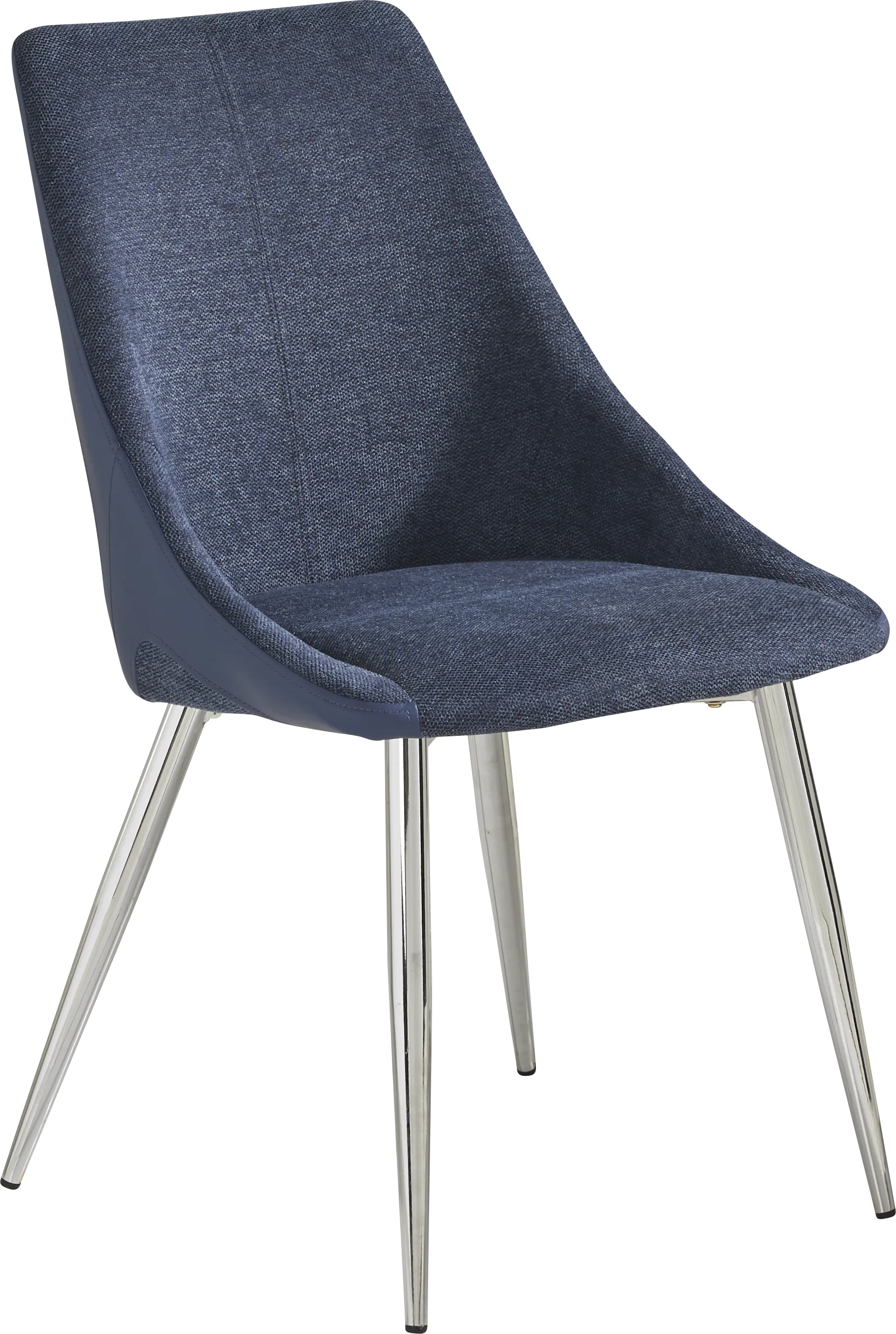 Pressley White 5 Pc Dining Room with Blue Chairs - Thumbnail - Image 4