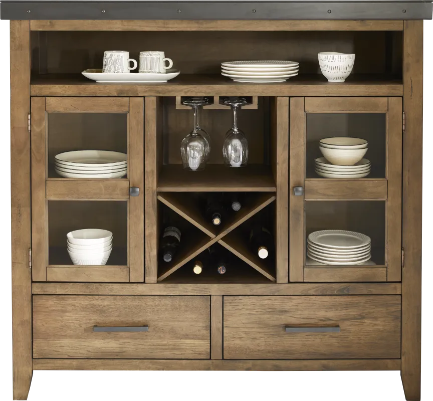 Hazelnut Woods Brown Server