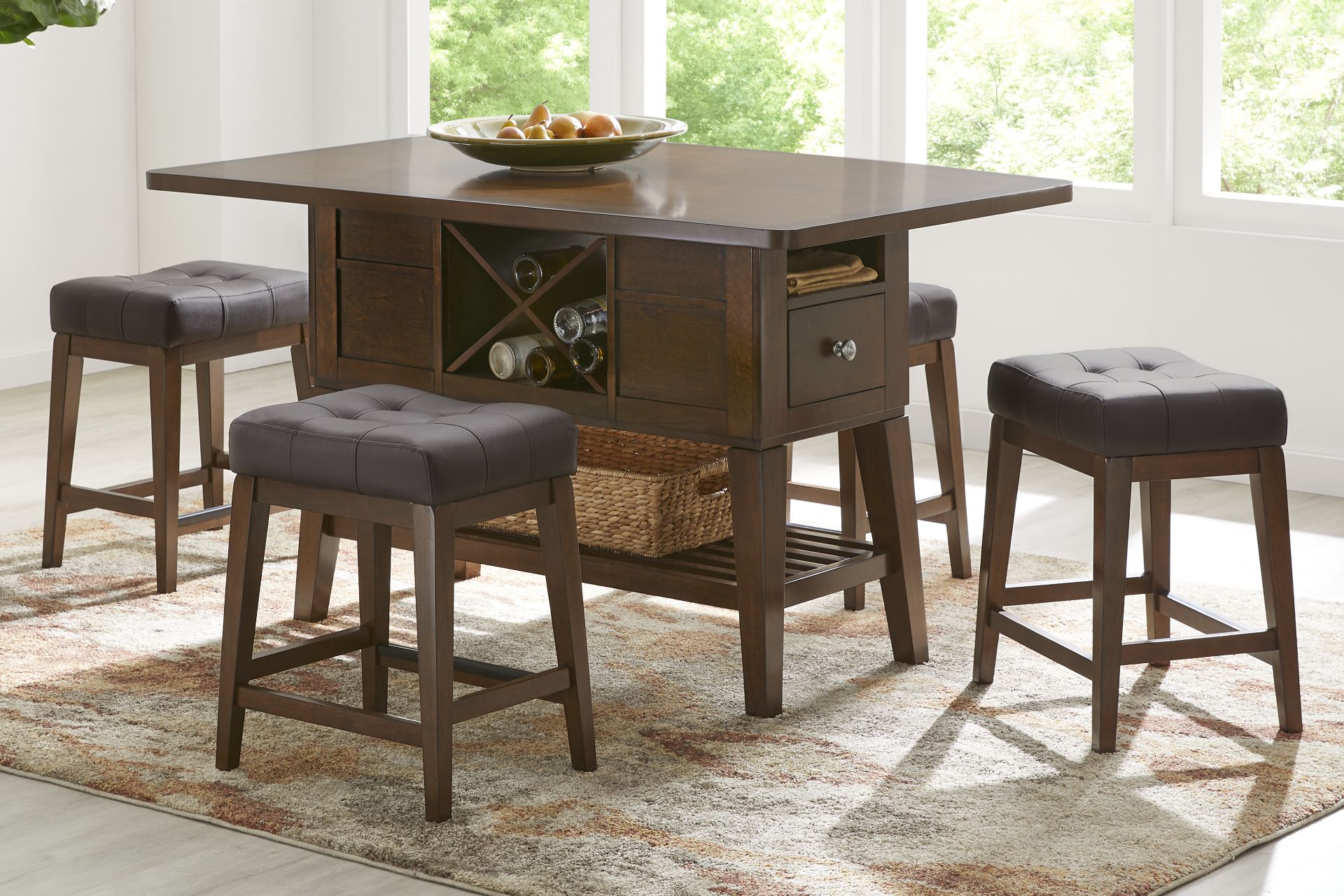 Walstead Place Brown Upholstered Kyoto Counter Height Stool - Image 2