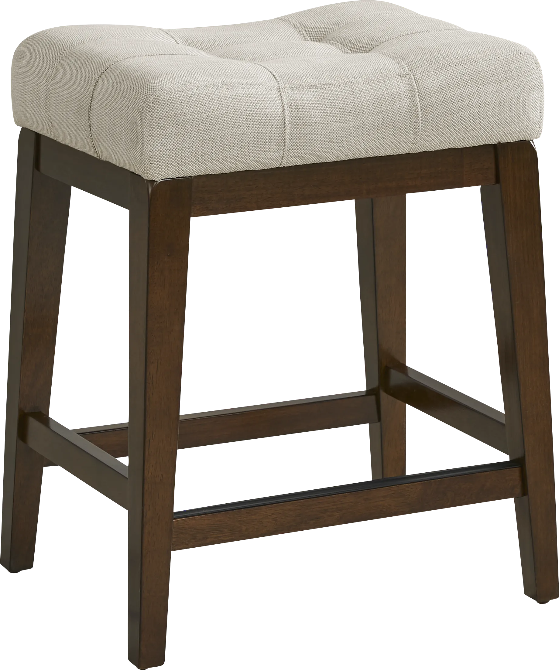 Walstead Place Beige Upholstered Counter Height Kyoto Stool - Image 2