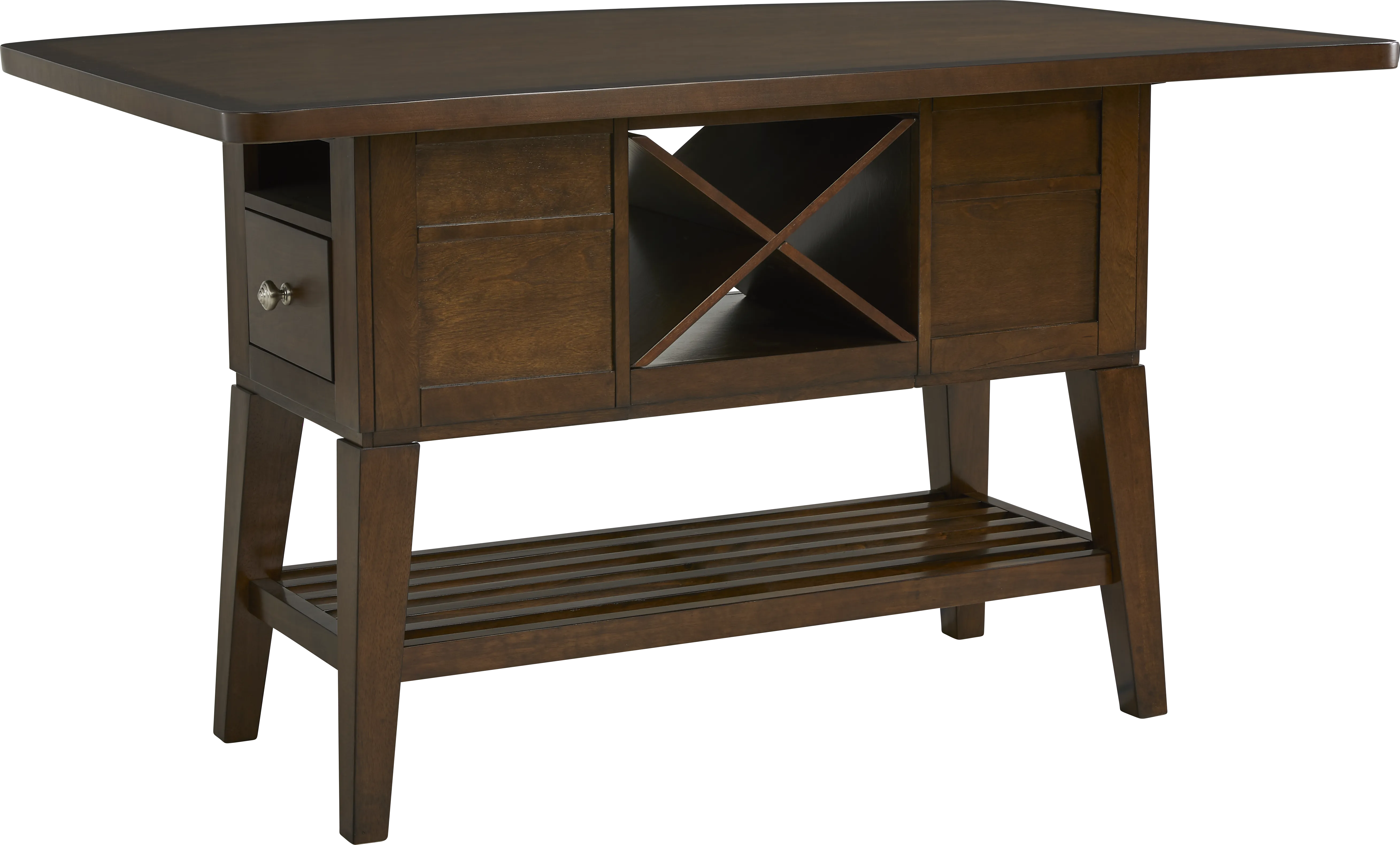 Walstead Place Brown 5 Pc Counter Height Dining Room with Beige Kyoto Stools - Thumbnail - Image 2