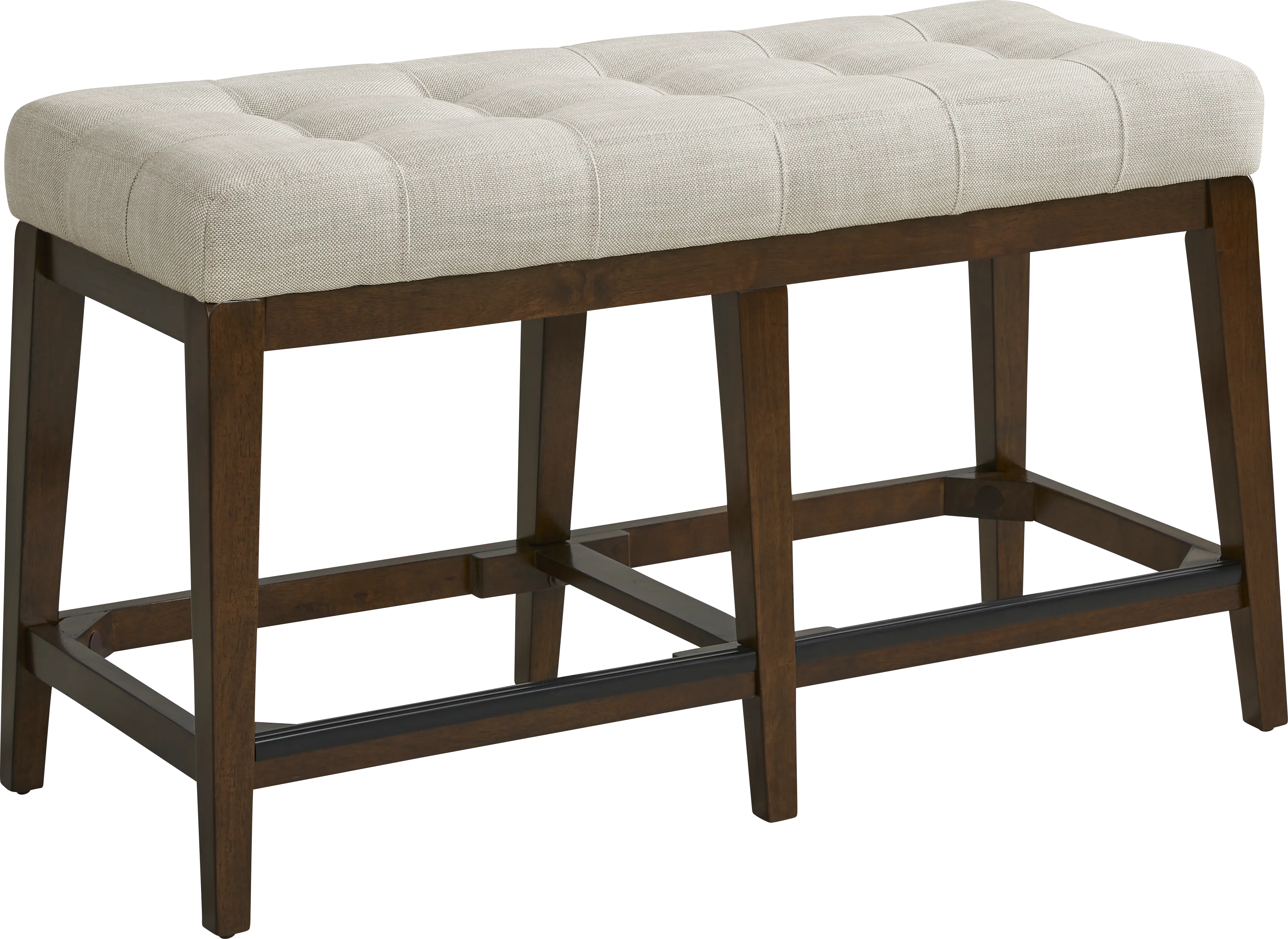 Walstead Place Beige Upholstered Counter Height Bench - Thumbnail - Image 1