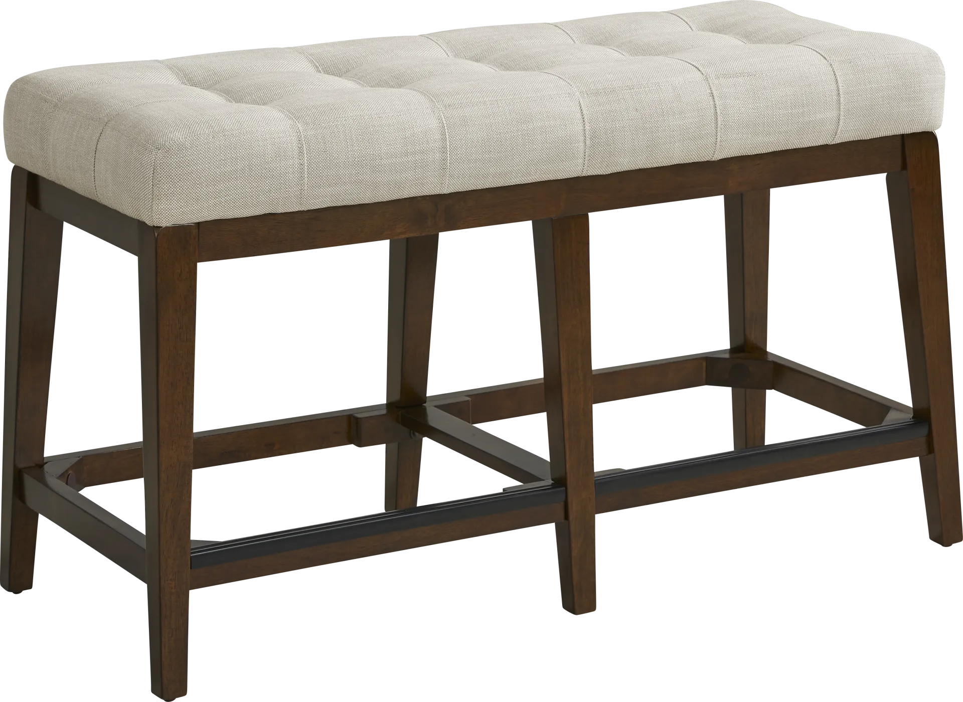 Walstead Place Beige Upholstered Counter Height Bench - Image 1