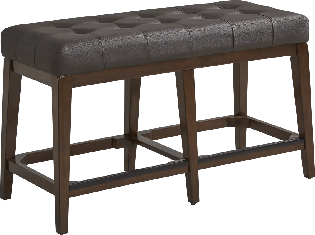 Walstead Place Brown Upholstered Counter Height Bench