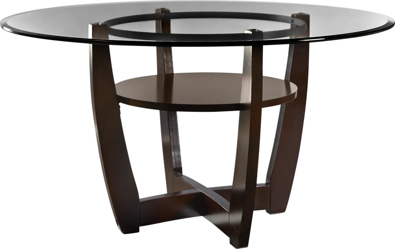 Ciara Espresso 48 in. Round Dining Table