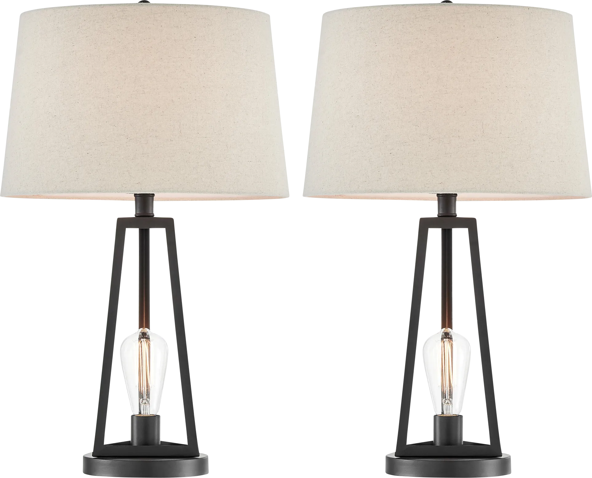 Calbria Shade Black Table Lamps, Set of 2 - Thumbnail - Image 1