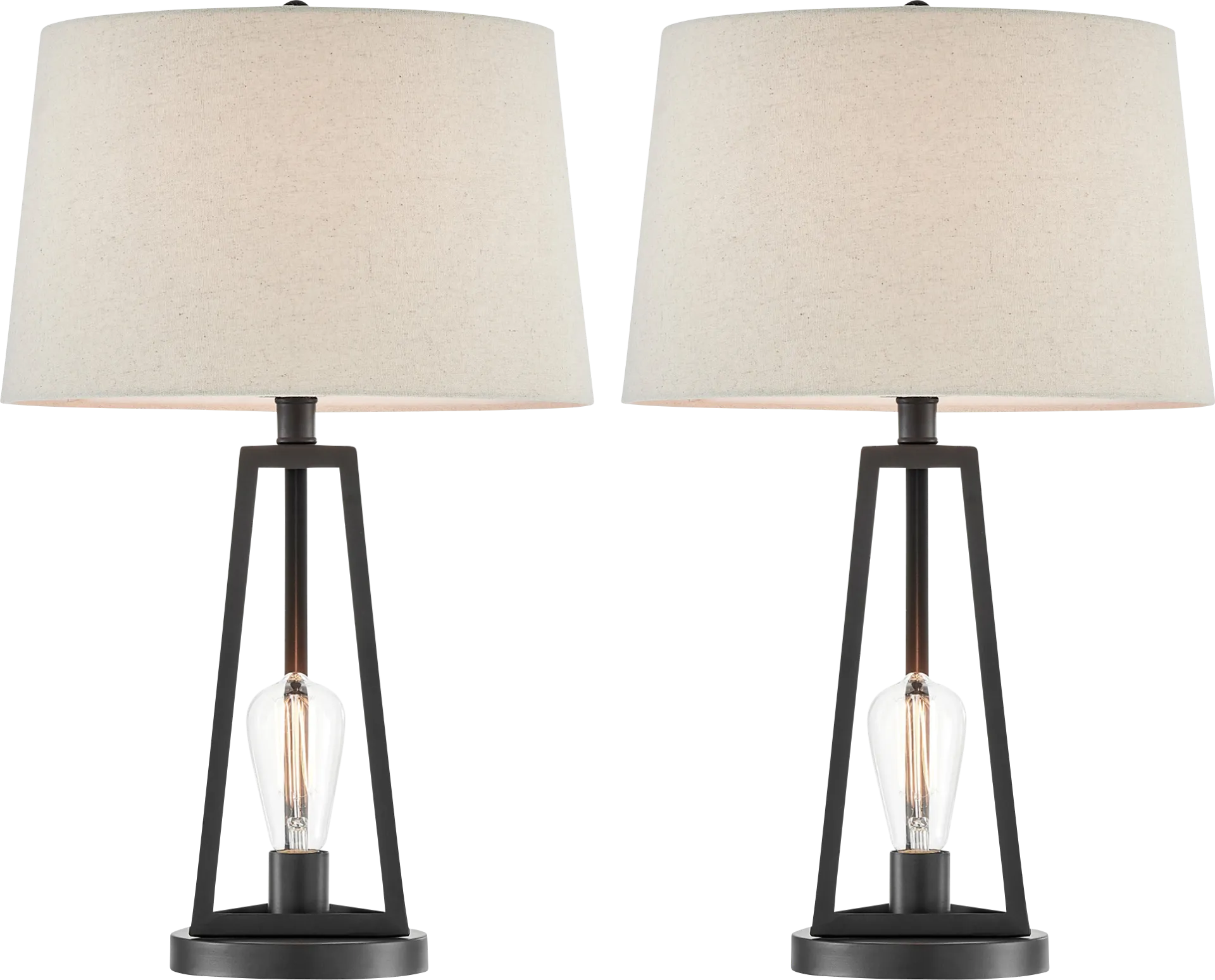 Calbria Shade Black Table Lamps, Set of 2 - Image 1