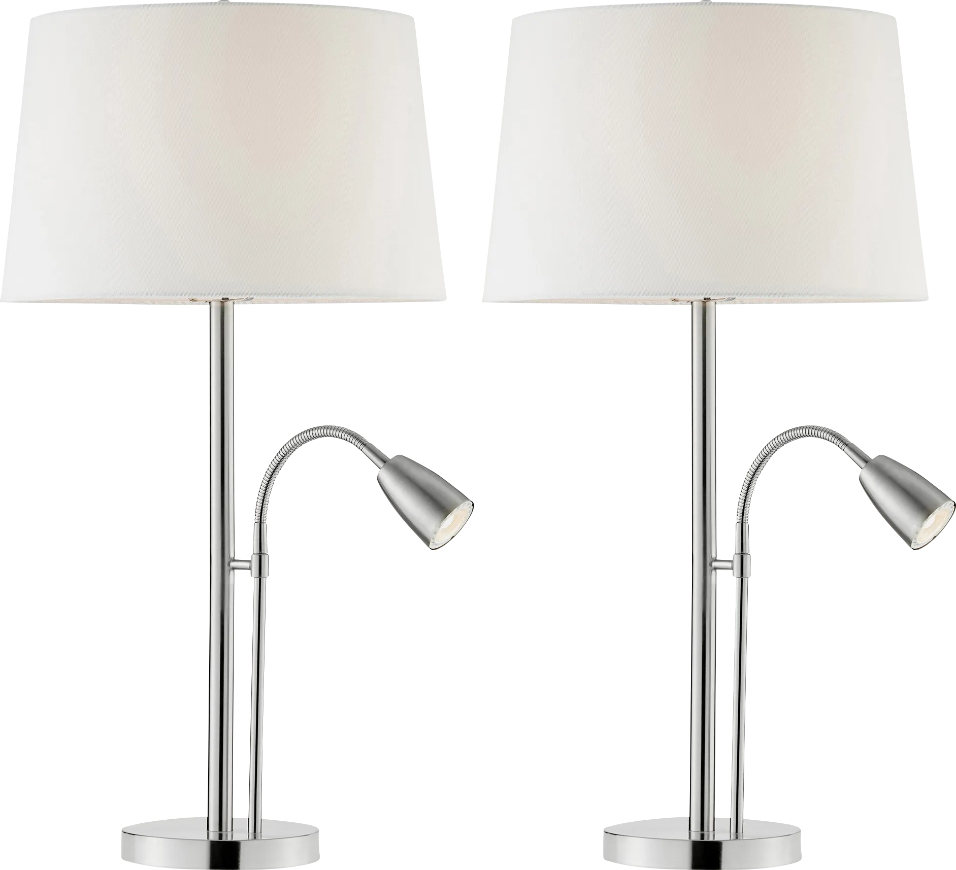 Bargello Farm Nickel Table Lamps, Set of 2