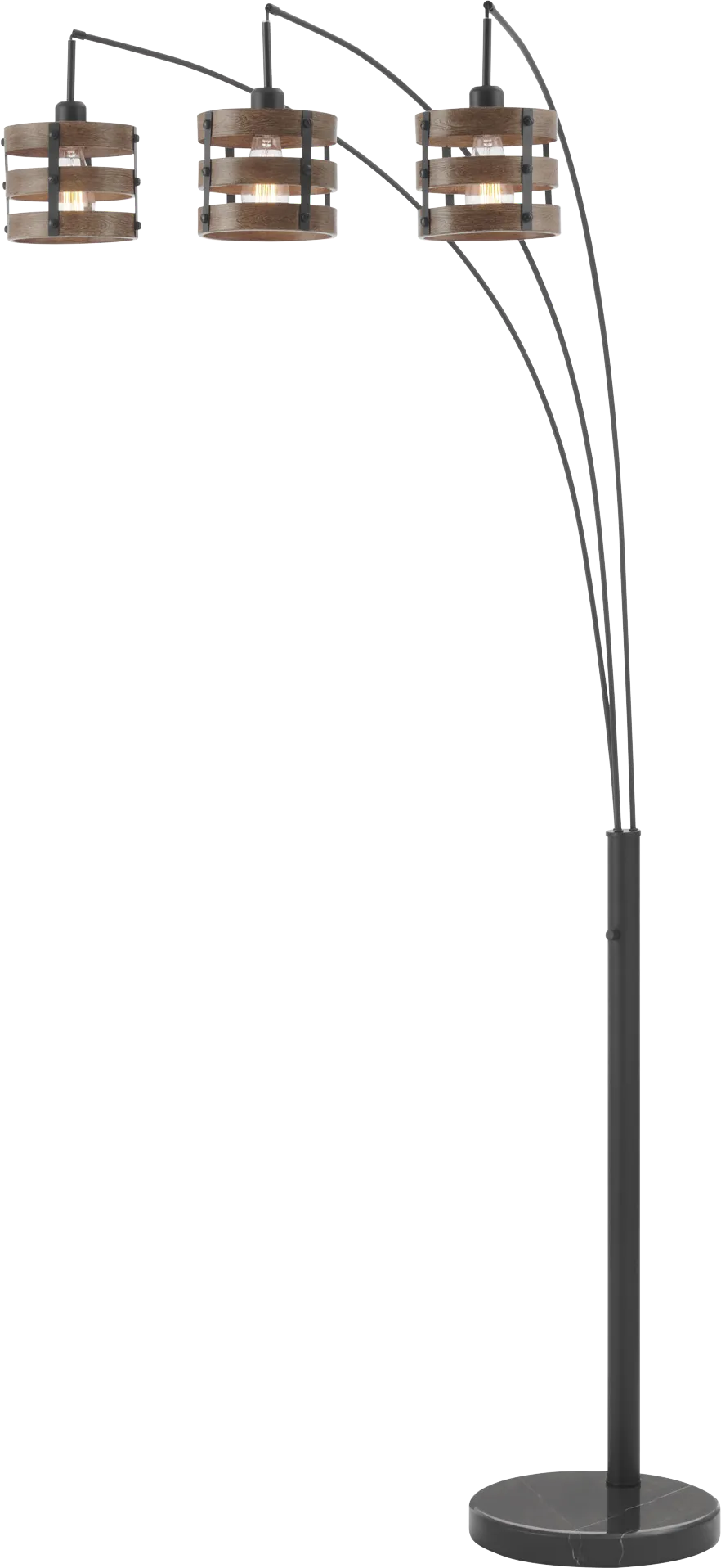 Quaylo Cove Black Arc Floor Lamp - Thumbnail - Image 1