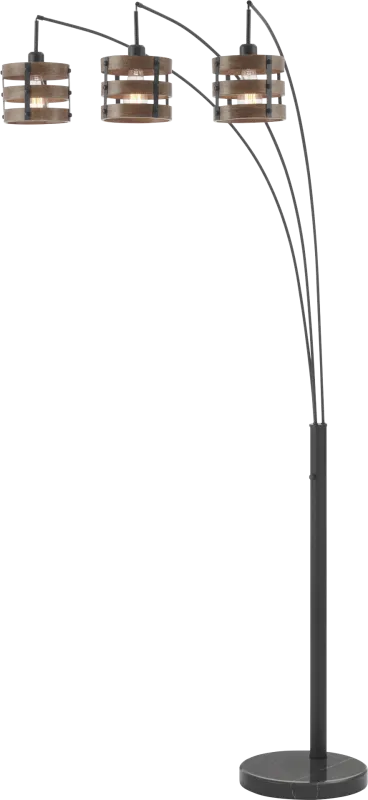 Quaylo Cove Black Arc Floor Lamp