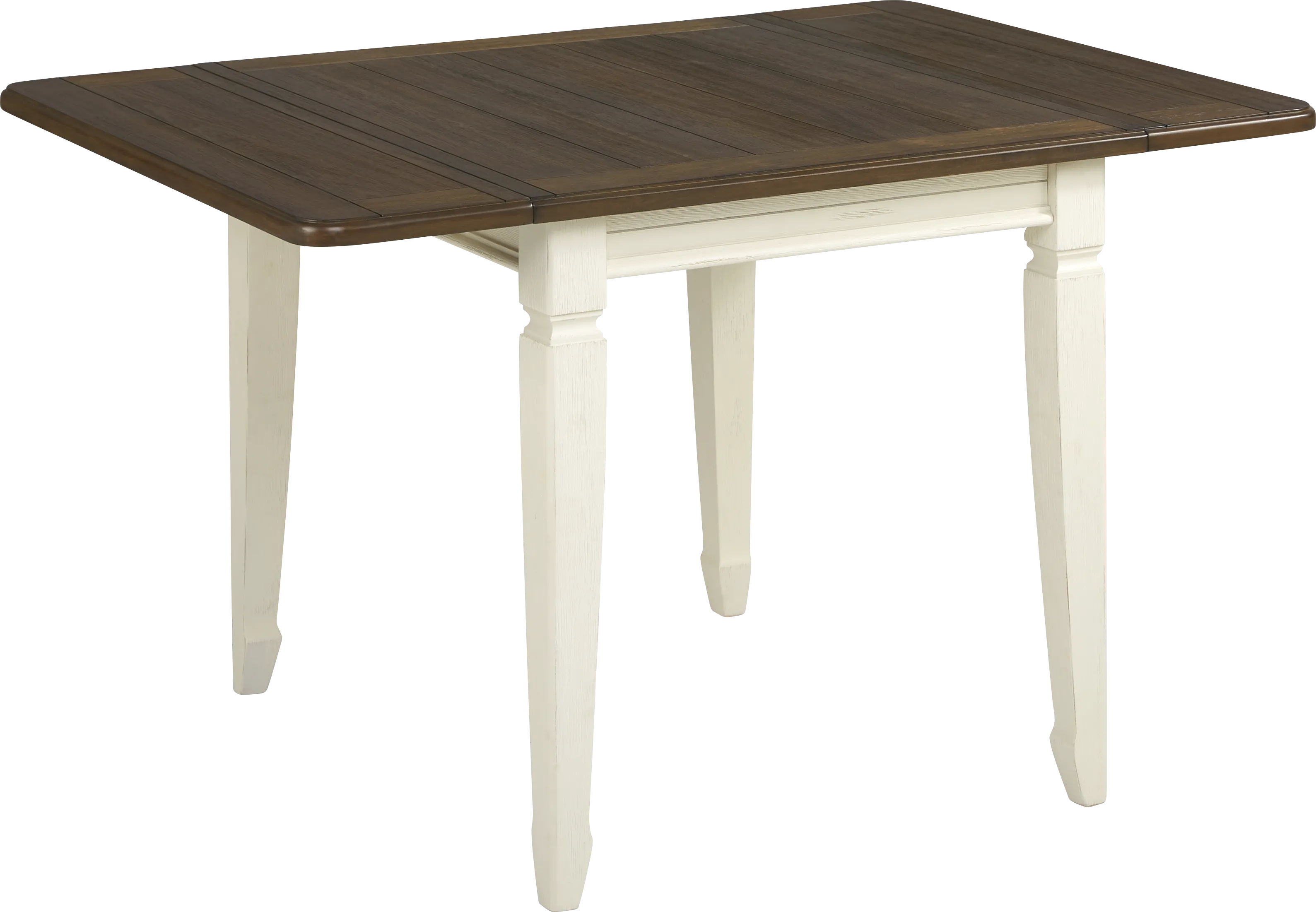 Country Lane Antique White 3 Pc Drop Leaf Dining Room with Ladder Back Chairs - Thumbnail - Image 2