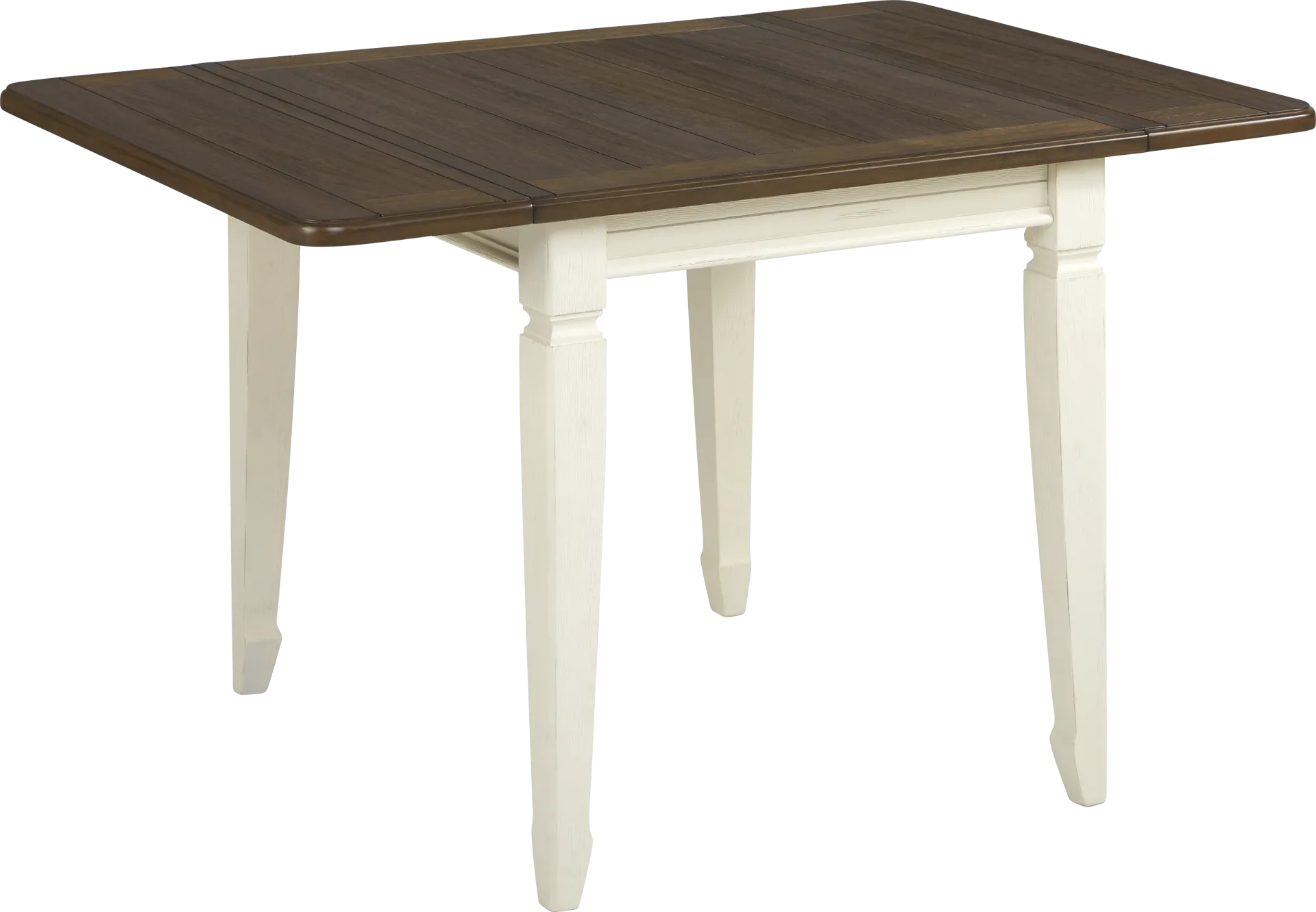 Country Lane Antique White Drop Leaf Dining Table - Image 2