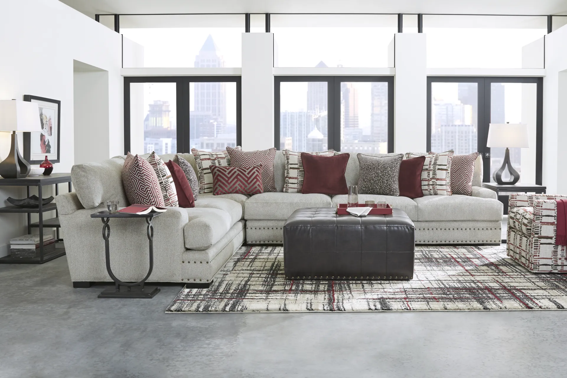 Tribeca Loft Beige 4 Pc Sectional - Image 1