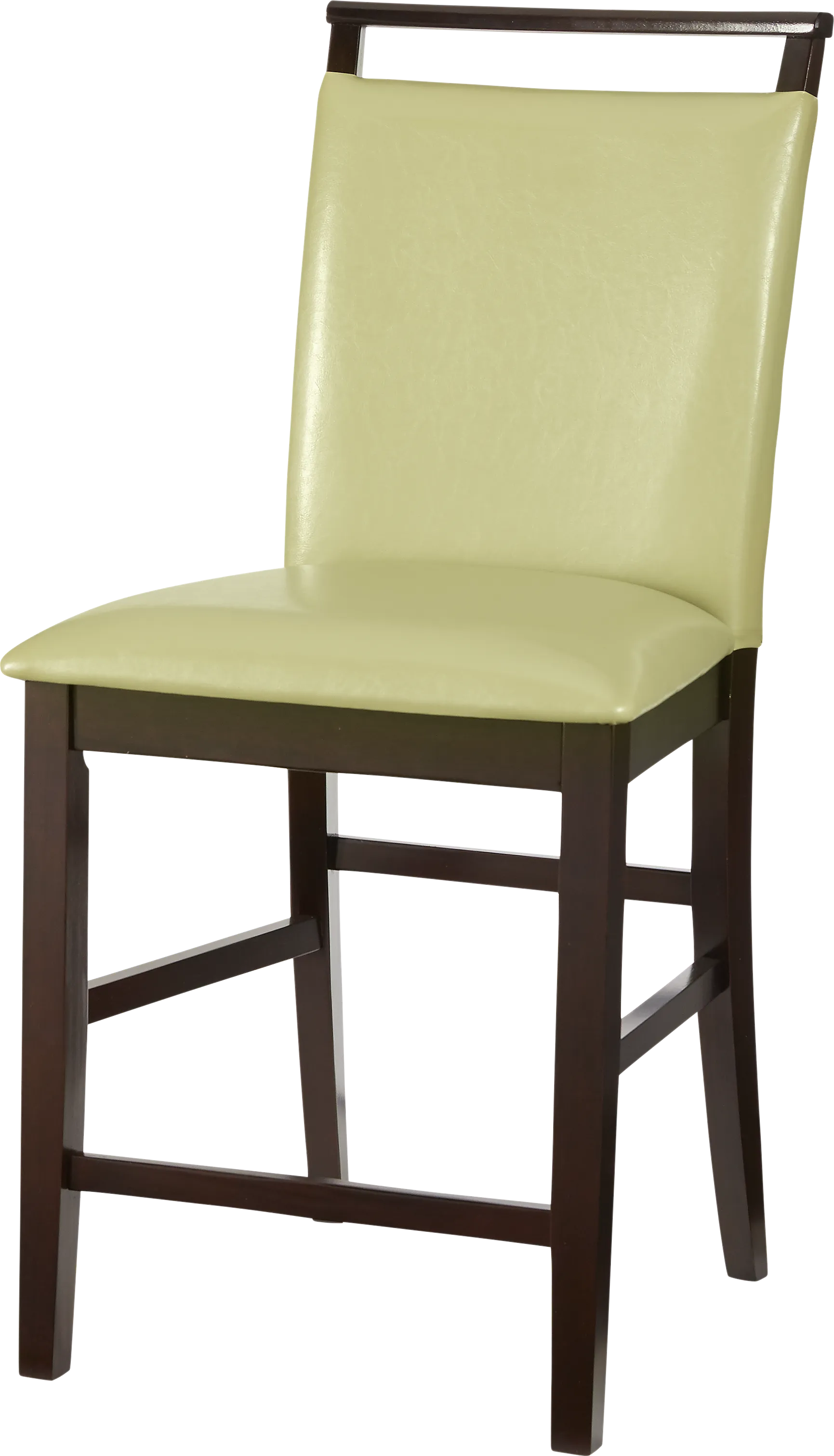 Ciara Espresso 5 Pc 54" Round Counter Height Dining Set with Green Stools - Thumbnail - Image 4