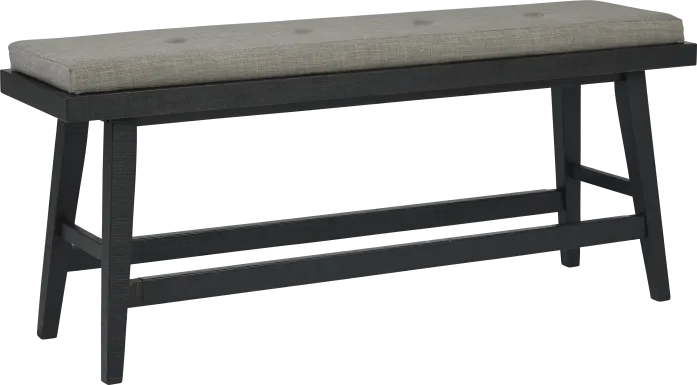 Hill Creek Black Counter Height Bench