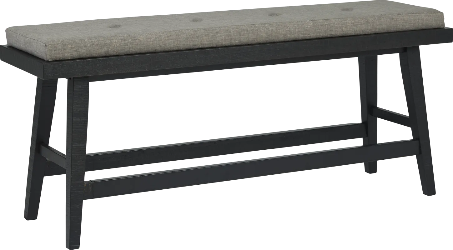 Hill Creek Black Counter Height Bench